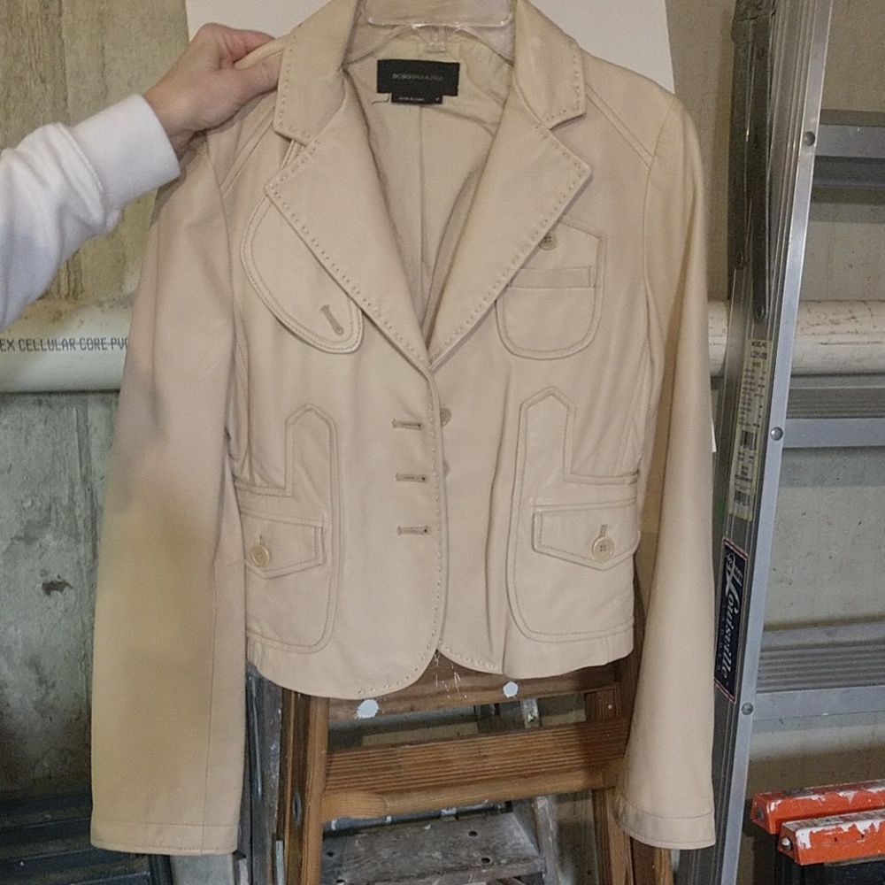 Blush leather jacket